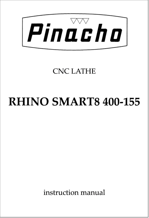 RHINO SMART8 400-155 Lathe Manuals