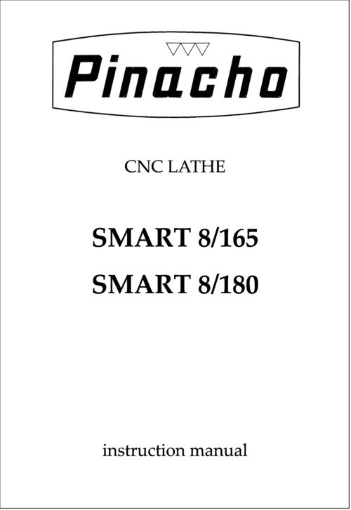 SMART8 165 and 180 Lathe Manuals