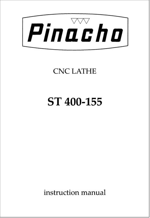 ST 400-155 Lathe Manual