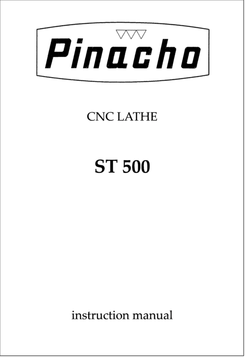 ST 500 Lathe Manual