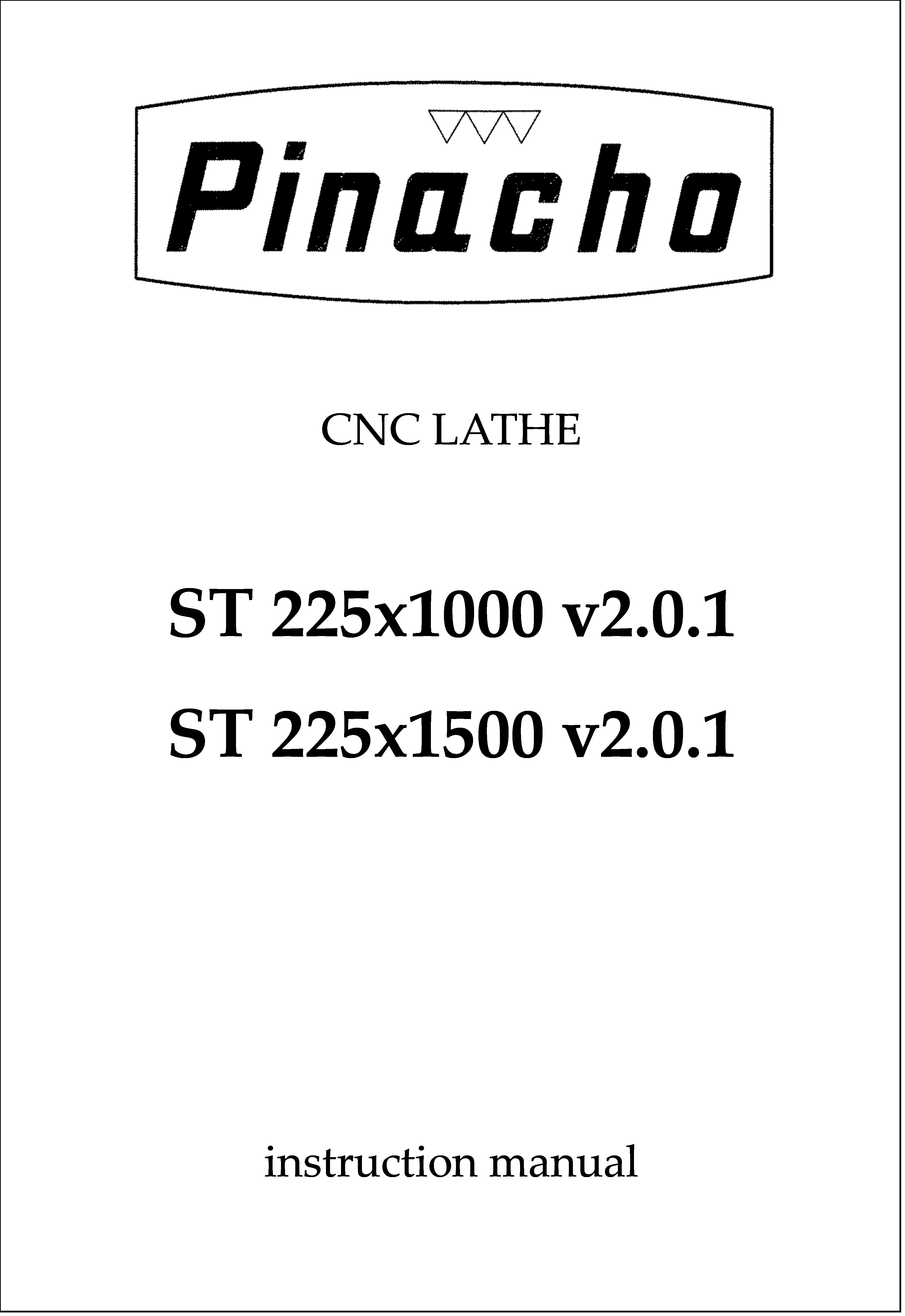 ST v2.0.1 225 x1000 and x1500 Lathe Manuals