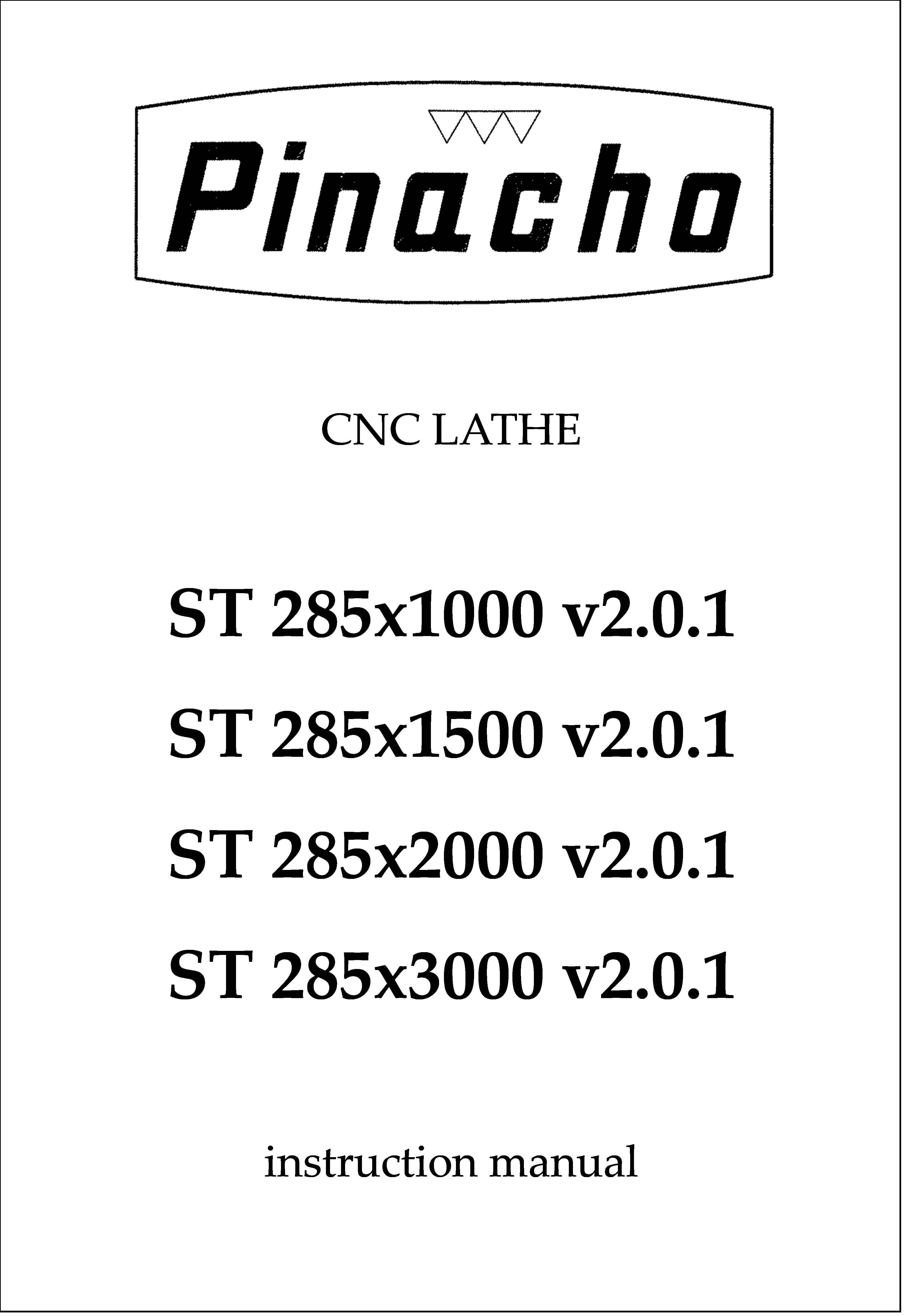 ST v2.0.1 285 x1000, x1500, x2000 and x3000 Lathe Manuals